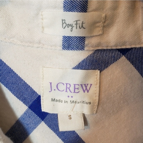 J. CREW FACTORY plaid boyfit button down S - Picture 4 of 5
